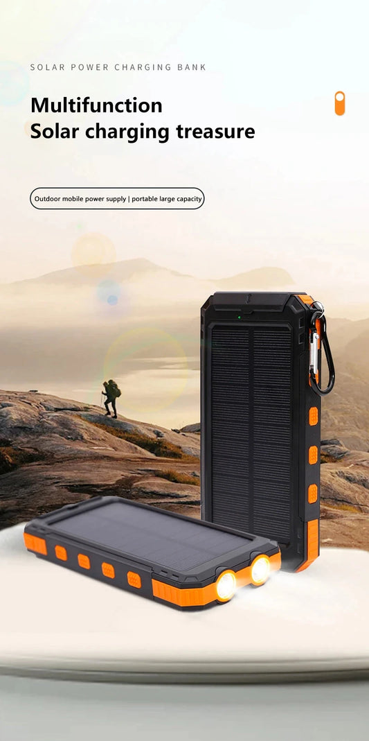 50000mAh Solar Power Bank Large Capacity Fast Charging Portable Charger